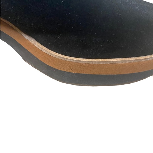 Anthropologie Bernardo Sky Clog platform Shearling cozy black suede shoe - Picture 11 of 11